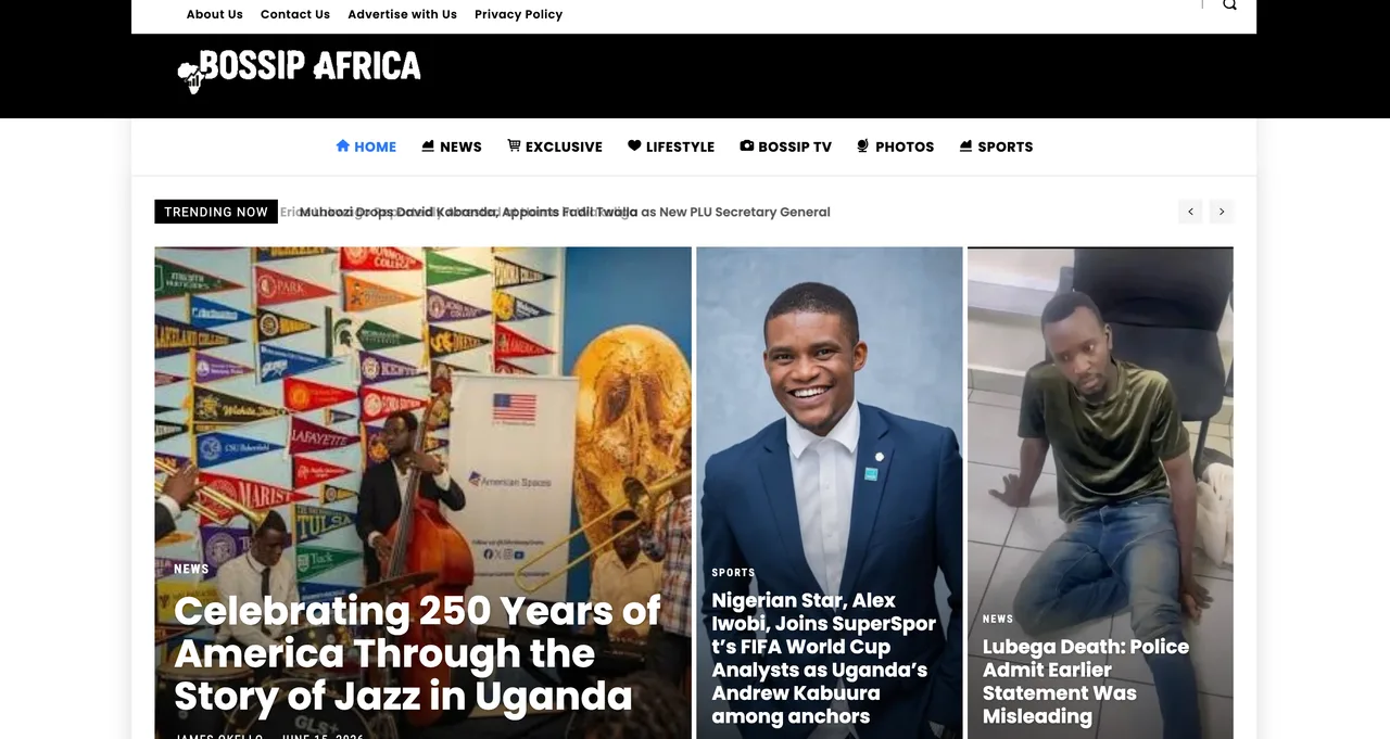 Bossip Africa website built by Funa Site